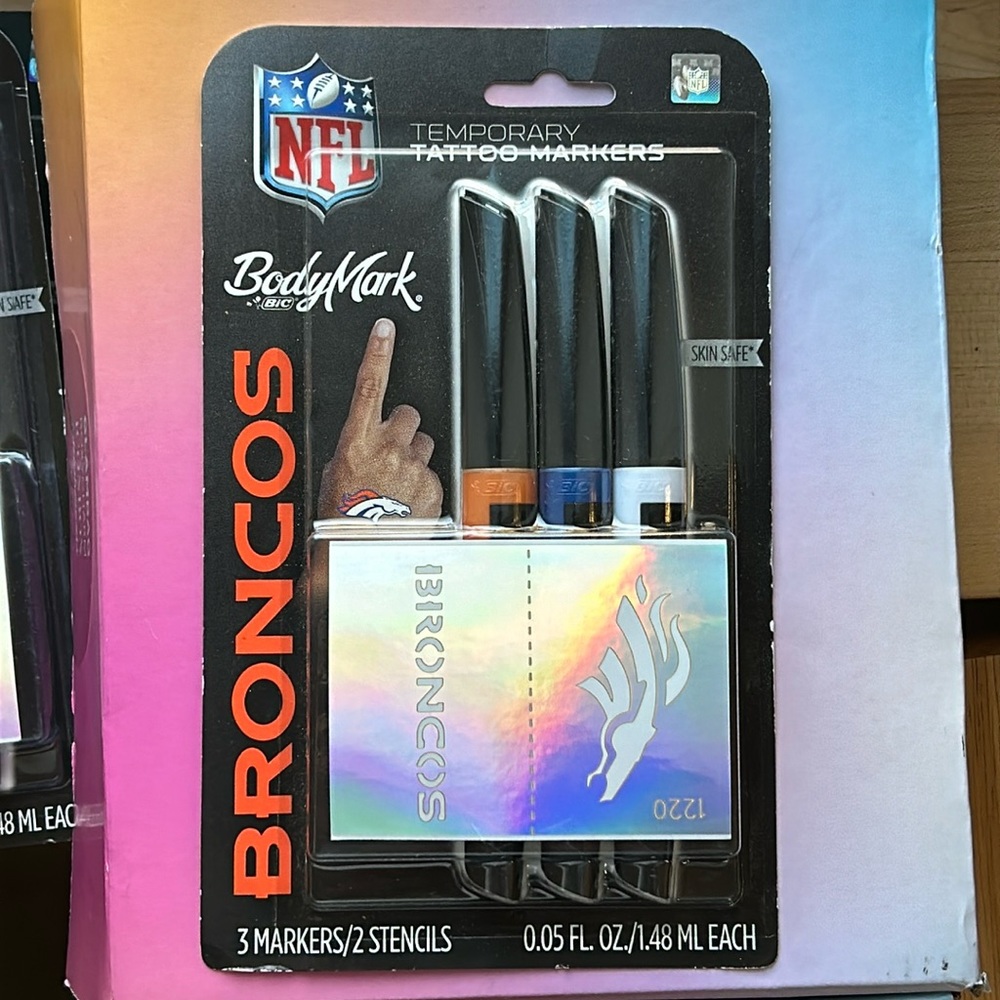 Broncos Bic Tattoo Pens